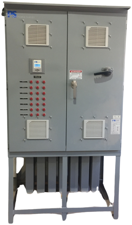 Heavy-duty industrial power factor correction capacitor bank