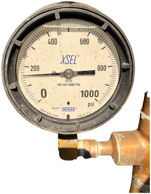 Industrial pressure gauge — compressed air auditing
